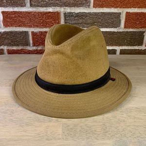 Woolrich Tan Fedora Hat with Black Band